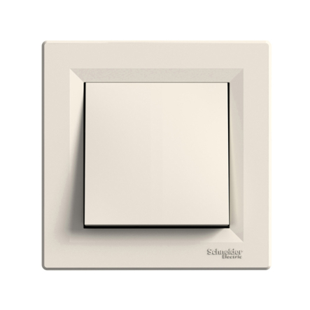 Кнопка самозатискна Schneider Electric ASFORA, крем, ЕРН0700123 - 1
