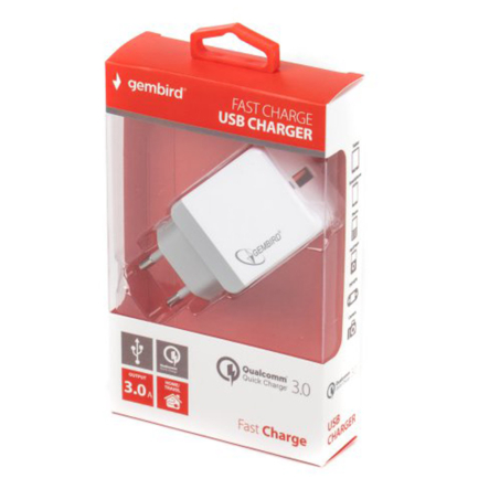 Зарядное устройство Gembird MP3A-UC-AC11, USB 5V/3A-9V/2A-12V/1.5A (+ для  iPod, iPhone та iPad)