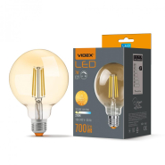 Лампа LED VIDEX Filament з димером 7 Вт, 2200K, E27, 220 В, бронза