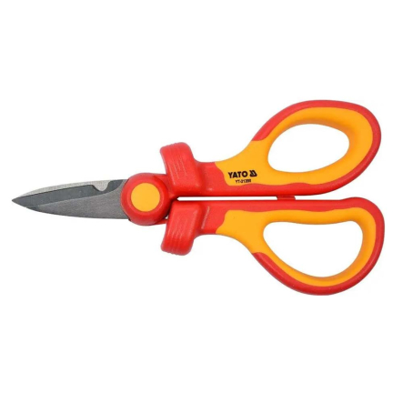Ножницы универсальные YATO; Хр-ван l=160 мм с диэлектрическими изолированными ручками VDE до 1000 В - 1