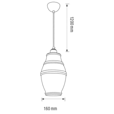 Подвес стекло HOROZ Electric ELEMENT-2, E27, 250V, 1,4м, хром, 021-015-0002-040