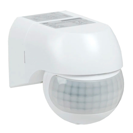 Датчик движения IEK ДД 015 белый 800 Вт радиус 180 град., 12м, IP44, LDD10-015-800-001 - 1