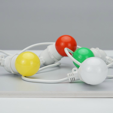 Гирлянда Белт-лайт FERON CL50- 8, IP65, 230V, 10хЕ27, шаг 50 см, 8 м + 3 м шнур, белый, 6494