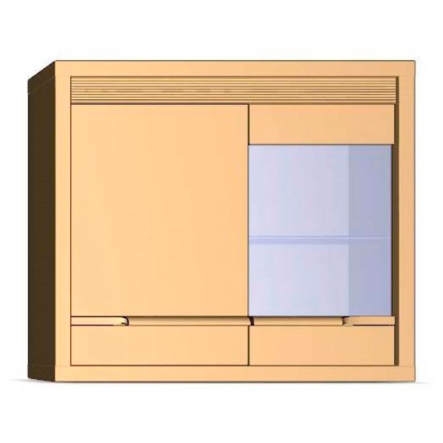 Тумба подвесная Мебус Прайм 2Д 900х365х800 мм, дуб, панакота/лофт