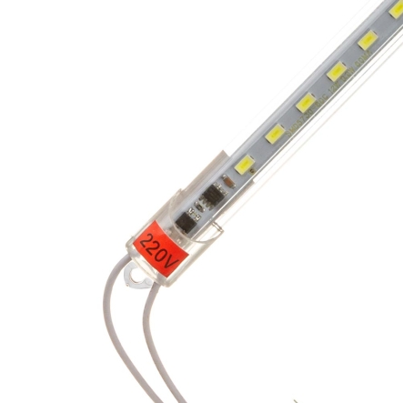 Светодиодная линейка, 220V, 60см, CW, 6000-6500K, Plastic прозрачный, 1011937