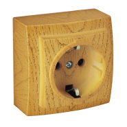 Розетка з заземленням Дуб Themis