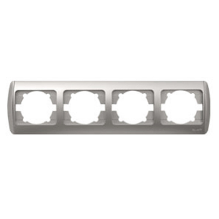 Рамка ZIRVE EL-BI четверна горизонтальна, сірий металік, 501-001000-228 - 1