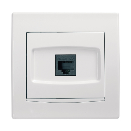 Розетка компьютерная RJ45 Schneider Electric Anya, белая, AYA4300121 - 1