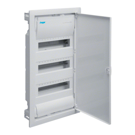 Щит встраиваемый Hager VOLTA VU36UA, 36(42) модулей, с белыми металлическими дверцами - 1