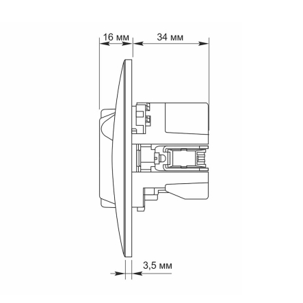 Розетка одинарная с заземлением USB+USB VIDEX BINERA, черный графит, VF-BNSK1GUC-BG