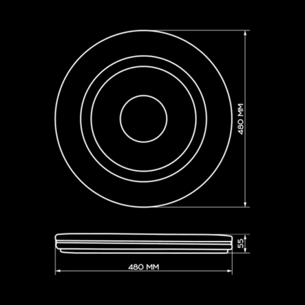 Светильник светодиодный Biom SMART, 3000-6000K, 80W, с д/у, SML-R23-80 BC