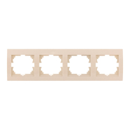 Рамка Lezard DERIY четырехместная, горизонтальная, крем, 702-0300-149