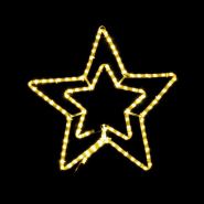 Гирлянда внешняя DELUX, MOTIF, Star, Снежинка, 58см, желтая, IP44