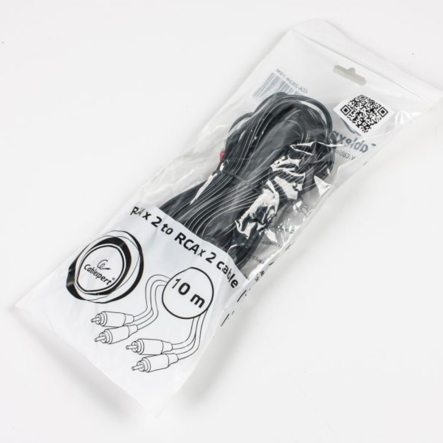 Кабель Cablexpert CCA-2R2R-10M, 2RCA-2RCA 10м