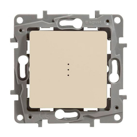 Выключатель одноклавишный с подсветкой Legrand Etika, 672303, слоновая кость - 1