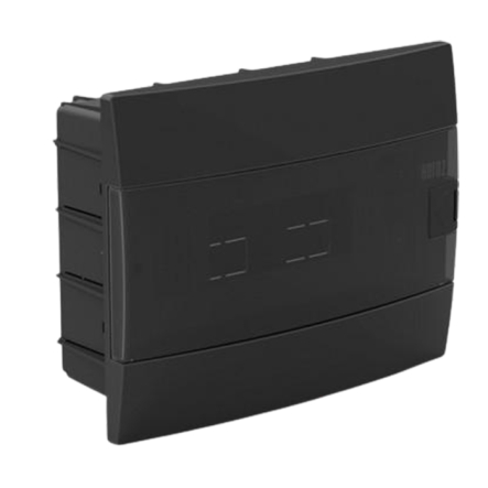 Щит розподільний HOROZ 600-001-121, 12 модулів, прихований, чорний - 1