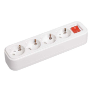 Кассета разборная переносная с выключателем IEK CLASSIC К04В 4 места, KYP11-16-04-00-ZK