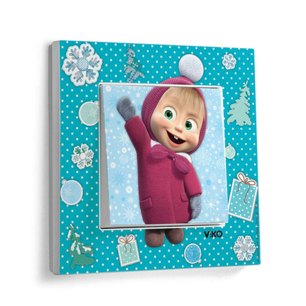 Выключатель VIKO KARRE KIDS, 1 кл., "Маша зимой", 90962703 - 1