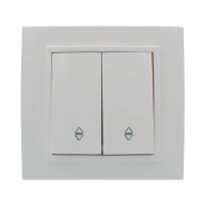 Вимикач EL-BI ZENA, 2 кл., прохідний, білий, 500-010200-211