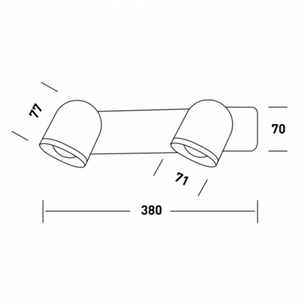 Спотовий світильник на 2 лампи MAXUS MSL-01W, 8W, 4100K, чорний - 3