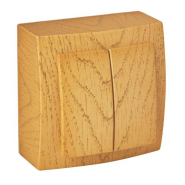 Вимикач двоклавішний Дуб Themis