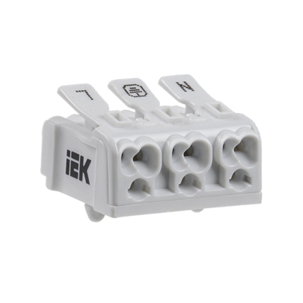 Клема пружинна сполучна КСПн3-L + N + PE IEK - 1