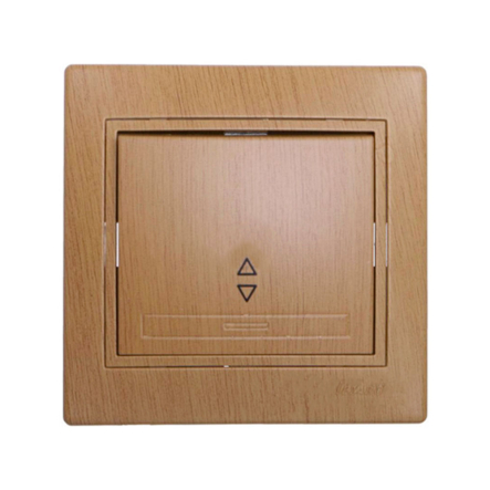 Вимикач прохідний Lezard MIRA одноклавішний, Дуб класичний матовий, 701-5151-105 - 1