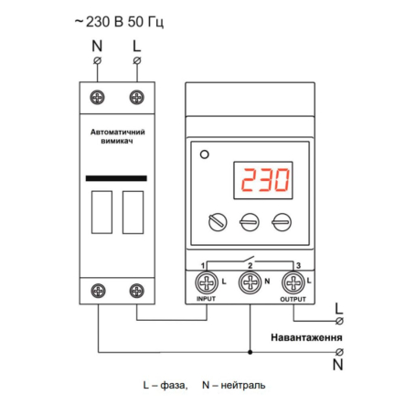 Реле напряжения Новатек-Электро РН-132Т, NTRN132T3