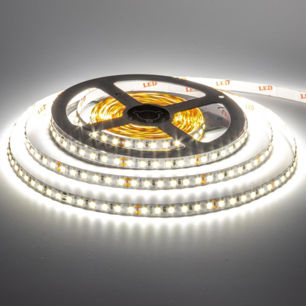 Світлодіодна стрічка біла нейтральна (4000-4500 K) 24V smd2835 120led/м 9W/м IP20 AVT 1018009 - 1