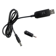 Кабель питания для роутера USB 2.0 - DC 9 В (5,5/2,5 мм) + переходник на 5,5/2,1 мм, 29886