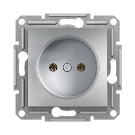 Розетка без заземления Schneider Electric ASFORA, алюминий, EPH3000161 - 1