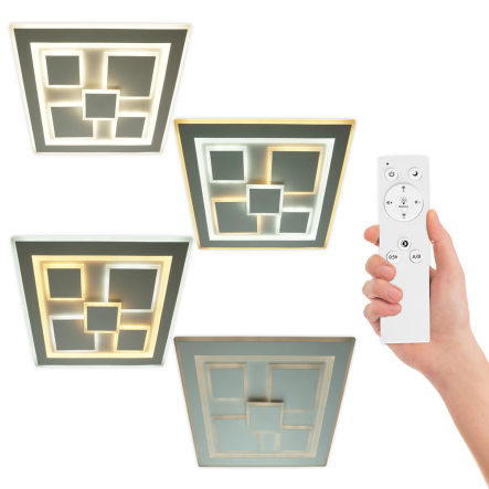 Светильник VIOLUX Smart OXFORD, 110W, 3000-4500-6000К, 8000Lm, 500 мм, квадрат, белый, 220425