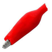 Зажим тестерный малый L-44 мм, красный, 9-0008RD