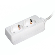 Удлинитель IEK У02 2 места 2P+PE, 3м 3х1мм2 16А/250В, WYP10-16-02-03-Z-N