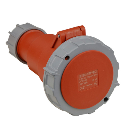 Розетка переносная АСКО-УКРЕМ UCombi 224 ГП 32А, 4P, IP 67, A0080010126