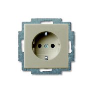 Розетка с заземлением АBB Basic55, 20 EUC-93-507, шампань