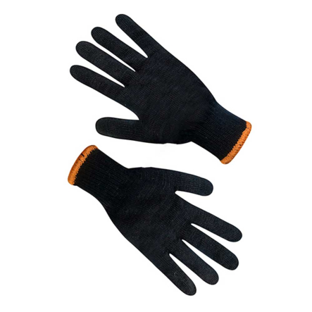 Рукавички трикотажні чорні без ПВХ крапки SEVEN 78501 - 1