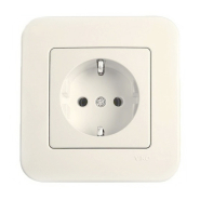 Розетка с заземлением VIKO Rollina, 90421008, крем