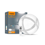 Світильник LED функціональний VIDEX, GLANZ, 72W, 2800-6200K, 6480 Lm, 480х125 мм, коло, 25542