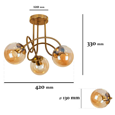 Люстра LEVISTELLA 7529903-3 BRZ+BR