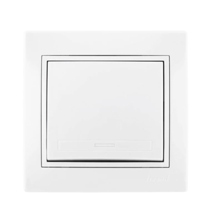 Выключатель Lezard MIRA одноклавишный, белый, 701-0202-100 - 1