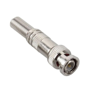 Штекер BNC під кабель, під закрутку, з пружинкою
