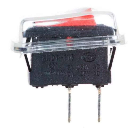 Переключатель 1кл с защит (красный) YL211-03 - 2