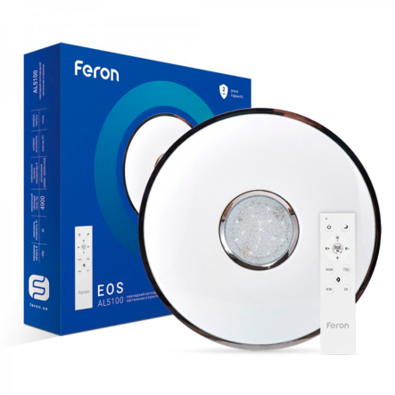 Светильник LED Feron, AL5100, EOS, 60W, 4900Lm, 3000-6500K, RGB, 500х85 мм, 6438 - 1