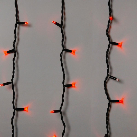 Гирлянда внешняя DELUX, ICICLE, 108LED, 2x1м, 27 flash, красная/черная, IP44 - 1