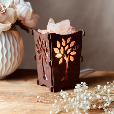 Соляной светильник «Корзина «Дерево» 1кг