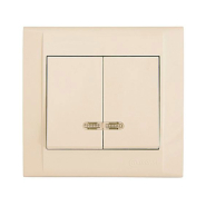 Выключатель трехклавишный Makel Defne, крем, 42010023