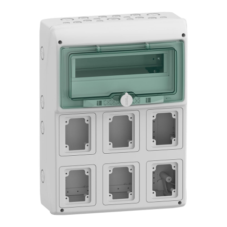 Щит наружный Schneider Electric MUREVA на 12 модулей, 6 отверстий, IP65, 13181 - 1