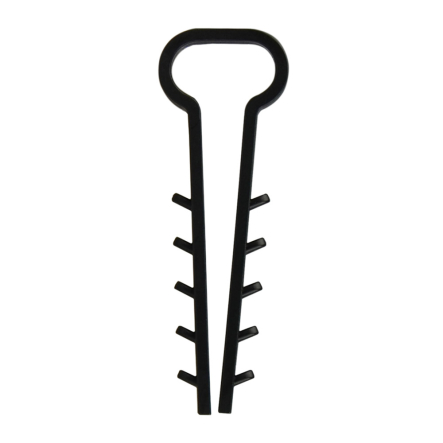 Дюбель-хомут АСКО-УКРЕМ под плоский кабель 10х5 мм, чёрный (уп.100шт)