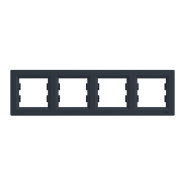 Рамка 4-постова, горизонтальна, Schneider Electric ASFORA, антрацит, EPH5800471